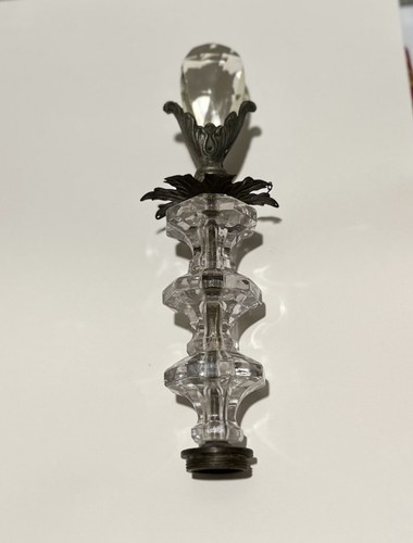 Vintage crystal glass - glass, newel