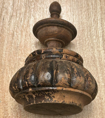 Antique wooden newel post - antique,