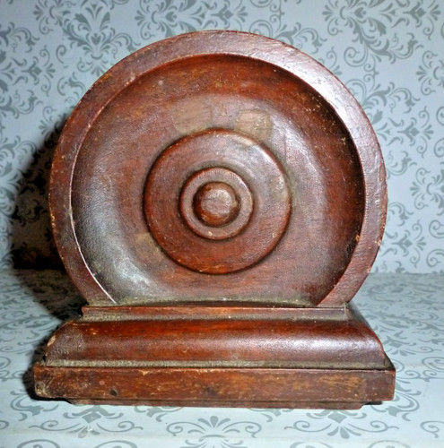 Antique small wood pediment - small,