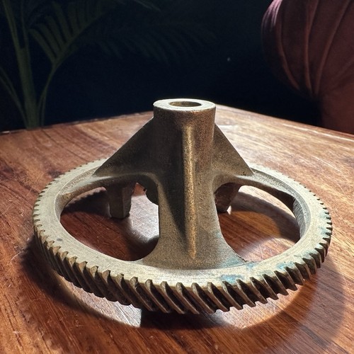 Vintage cast brass - brass, wheel