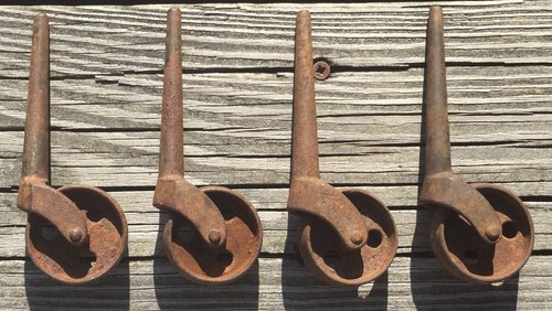 Old vtg industrial caster - old,