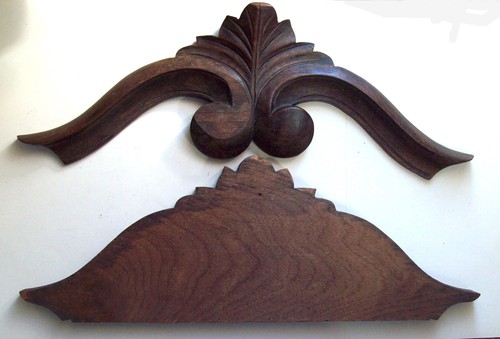 Part antique wood trim - 2-part,